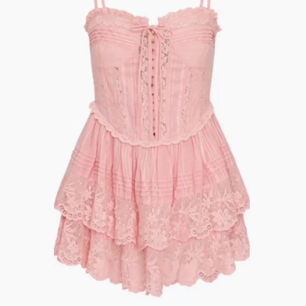 LoveShackFancy 'Nerida' Mini Dress in Pink (NWT) - Picture 1 of 13
